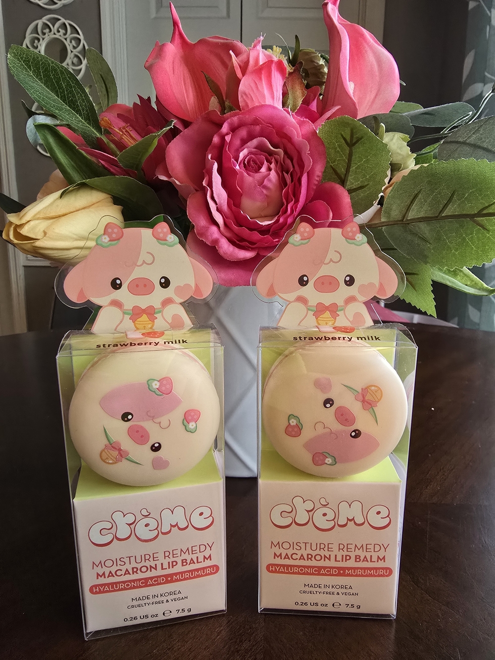 The Crème Shop Moisture Remedy Macaron Lip Balm - Strawberry Milk